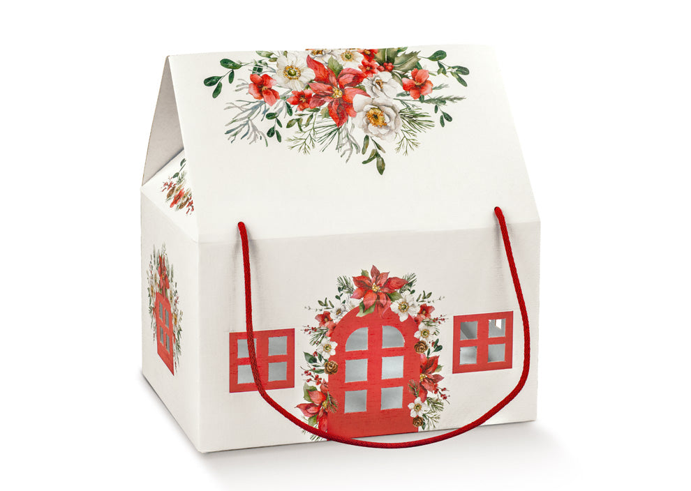 Caixa Casa com Cordão - Branco - "Little Houses"