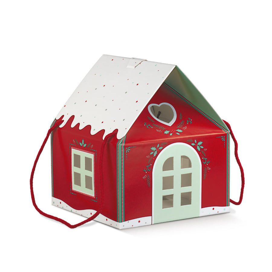Caixa Casa com Cordão - Vermelho - "Little Houses"