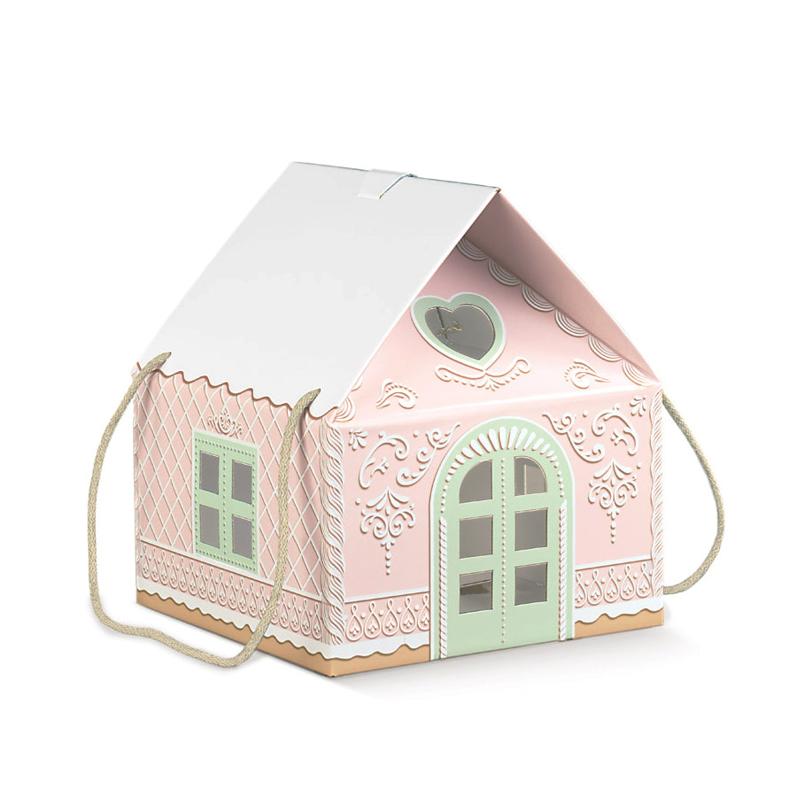 Caixa Casa com Cordão - Rosa - "Little Houses"
