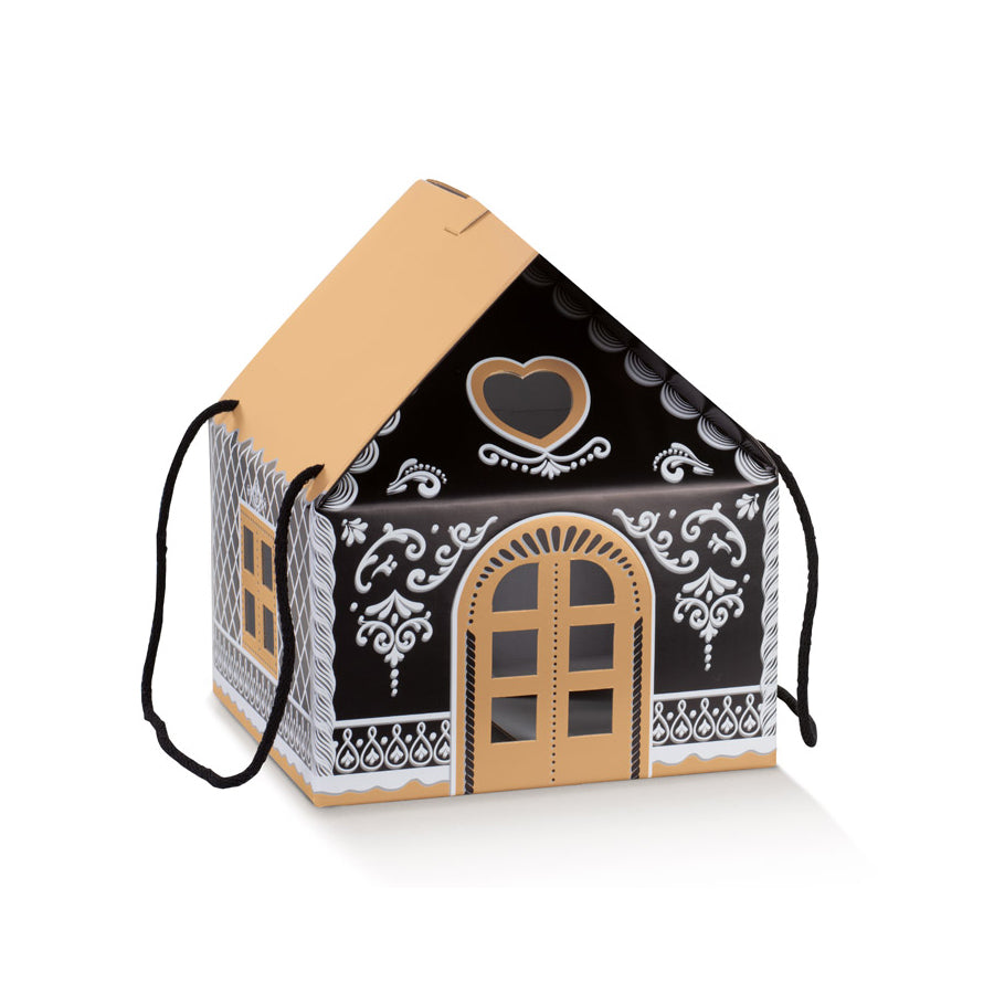 Caixa Casa com Cordão - Preto - "Little Houses"