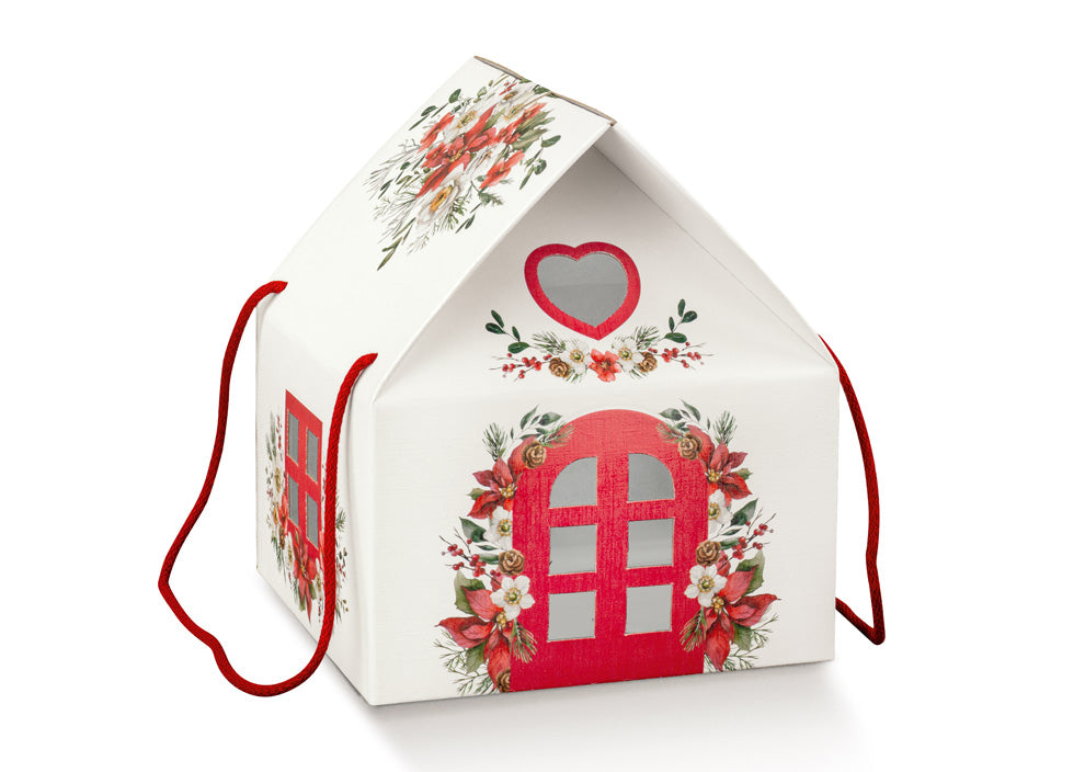 Caixa Casa com Cordão - Branco - "Little Houses"