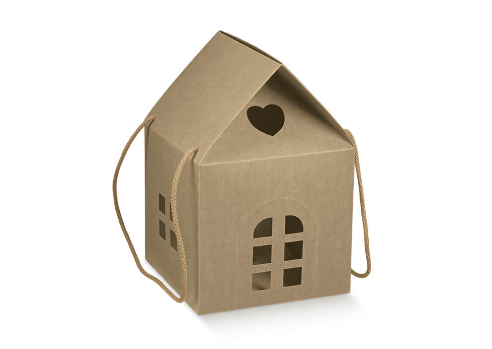 Caja Casa con Cordón - Kraft - "Avana"