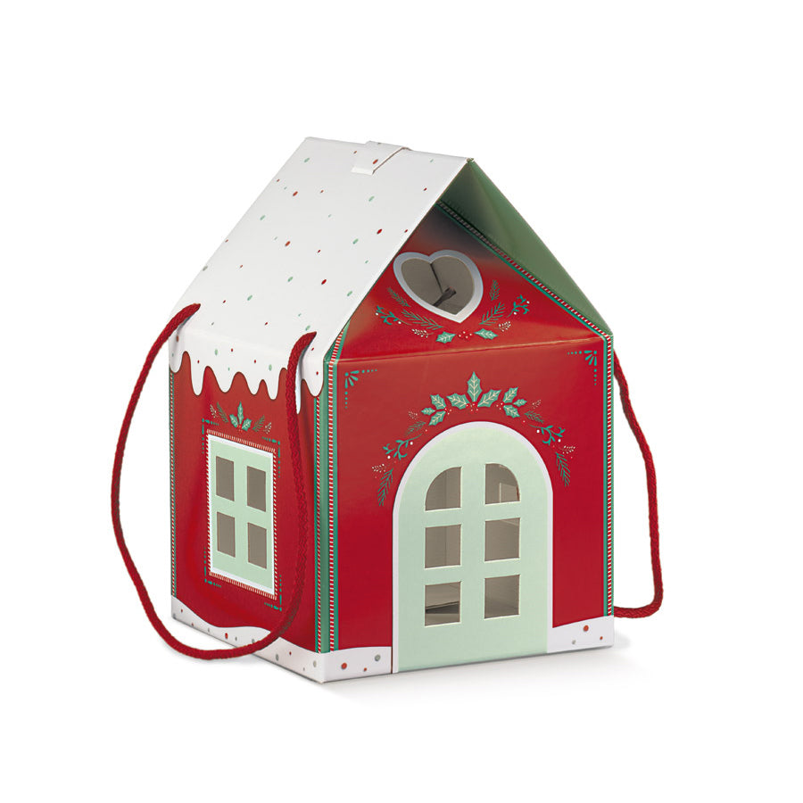 Caixa Casa com Cordão - Vermelho - "Little Houses"