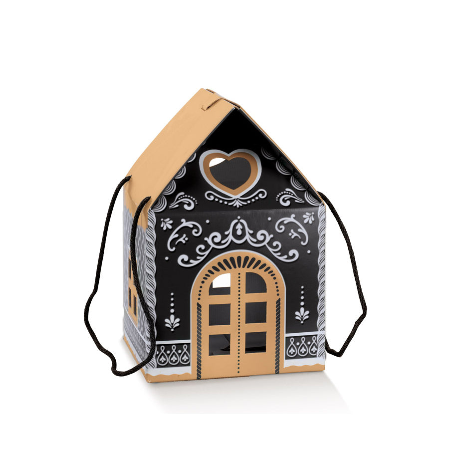 Caixa Casa com Cordão - Preto - "Little Houses"