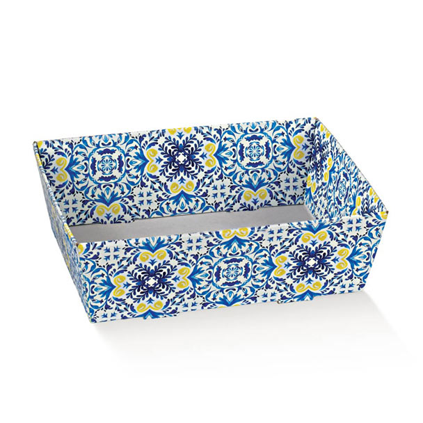 Conical Basket without Handle - Multicolour - "Maioliche"