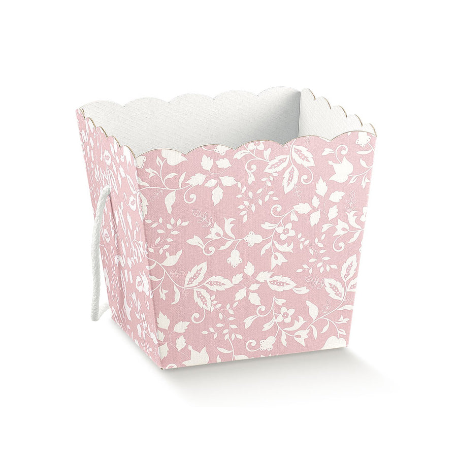 Pot Boxes with String - Pink and White - "Harmonies"