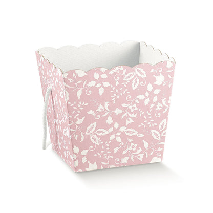 Pot Boxes with String - Pink and White - "Harmonies"