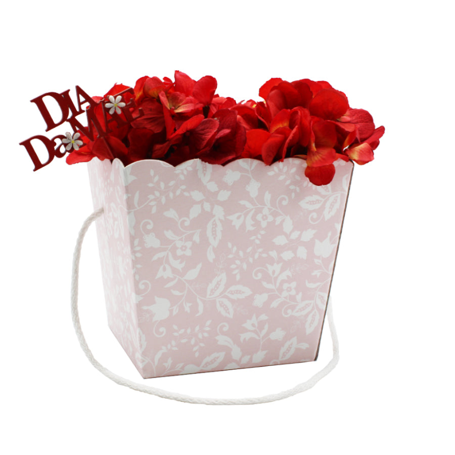 Pot Boxes with String - Pink and White - "Harmonies"