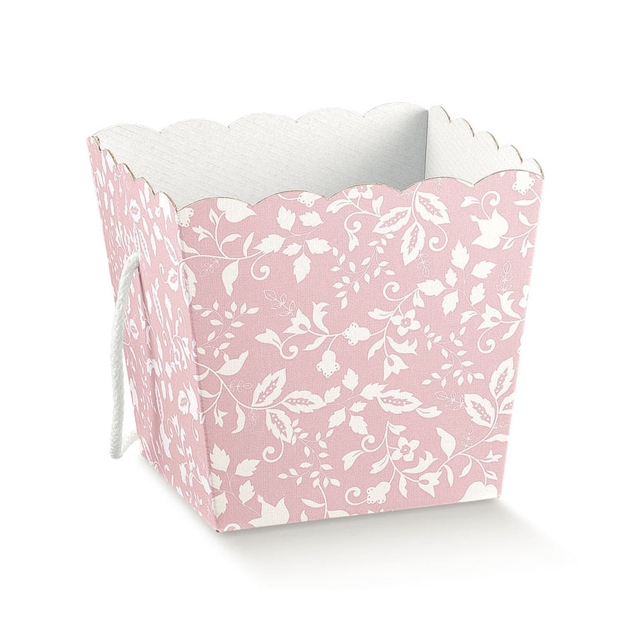 Caixas Vaso com Cordão - Rosa e Branco - "Harmonies"