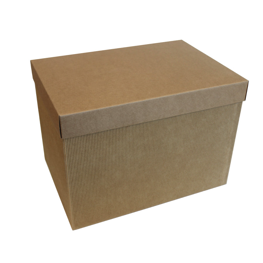 Caja con Tapa y Base - Kraft - "Onda Avana"