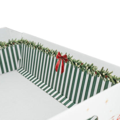 Cesta Cabaz Incollato com Asa - Verde e Branco - "Market Verde"
