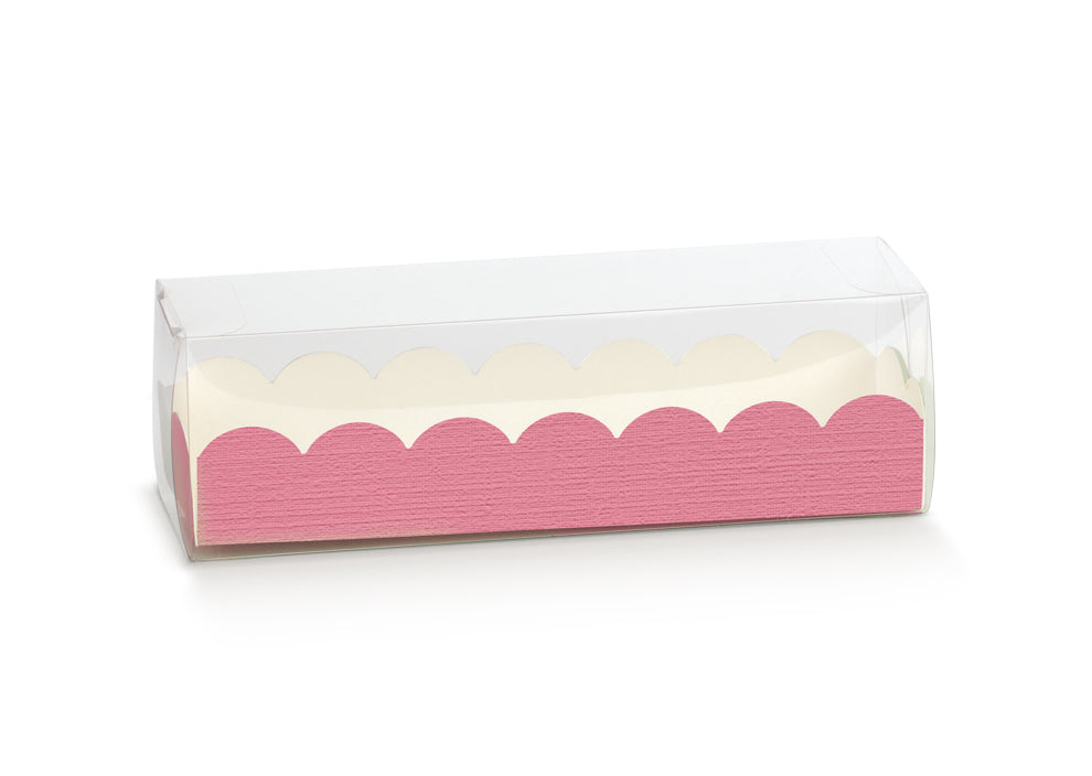 Caixas em PVC com Base - Transparente e Fuchsia - "Fibra"