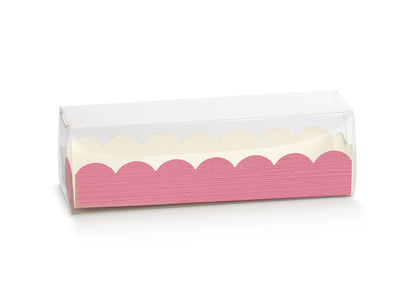 Caixas em PVC com Base - Transparente e Fuchsia - "Fibra"