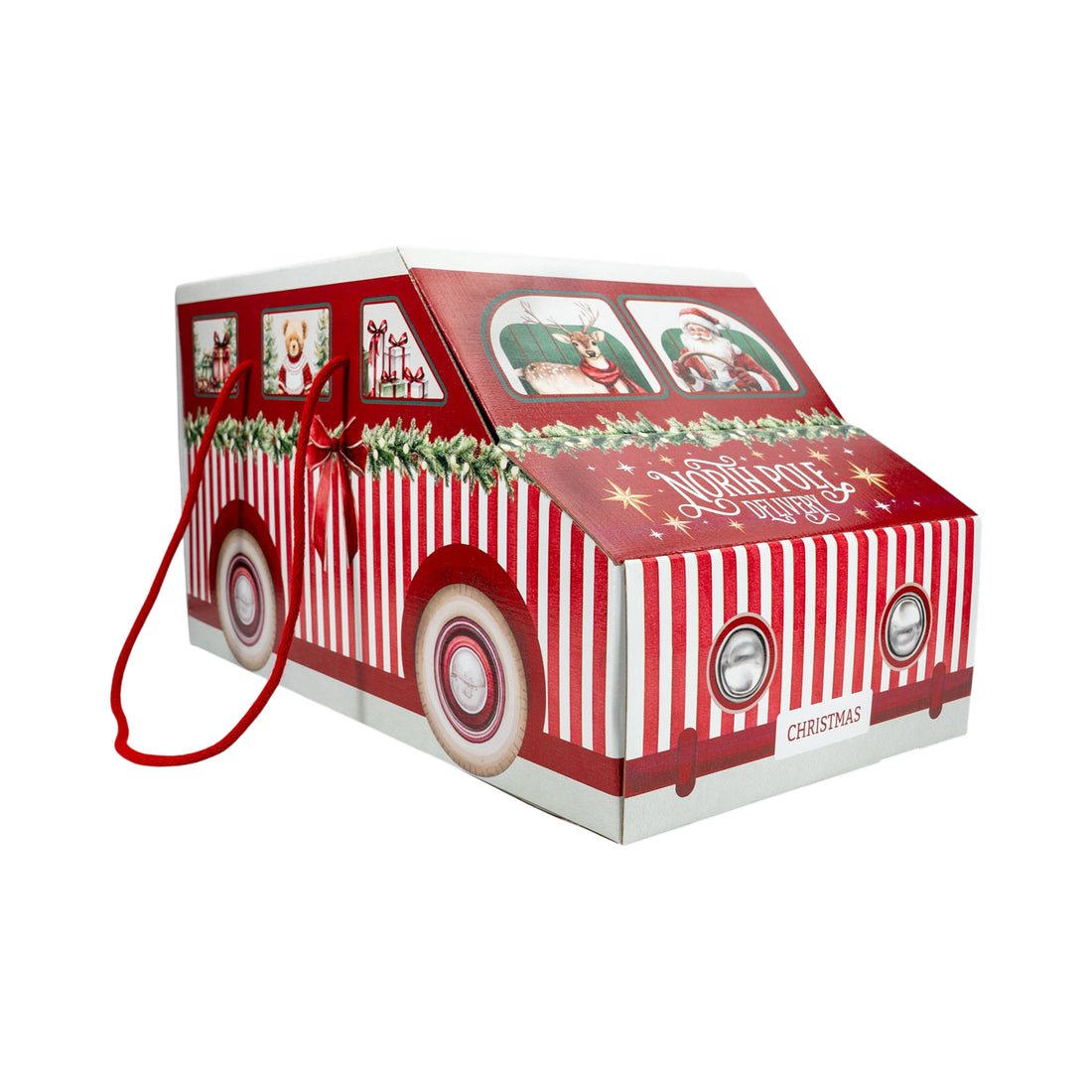 Caixa Carrinha com Cordão - Multicolor - "Polo Norte"