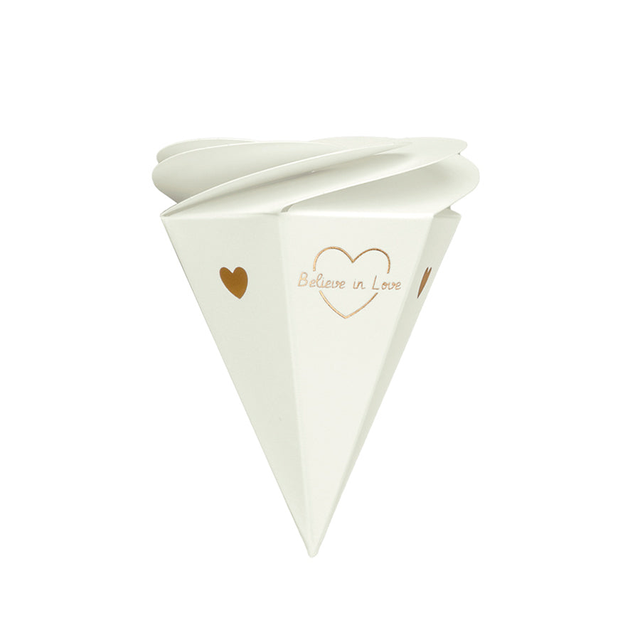 Spiral Cones - White - "Believe in Love"