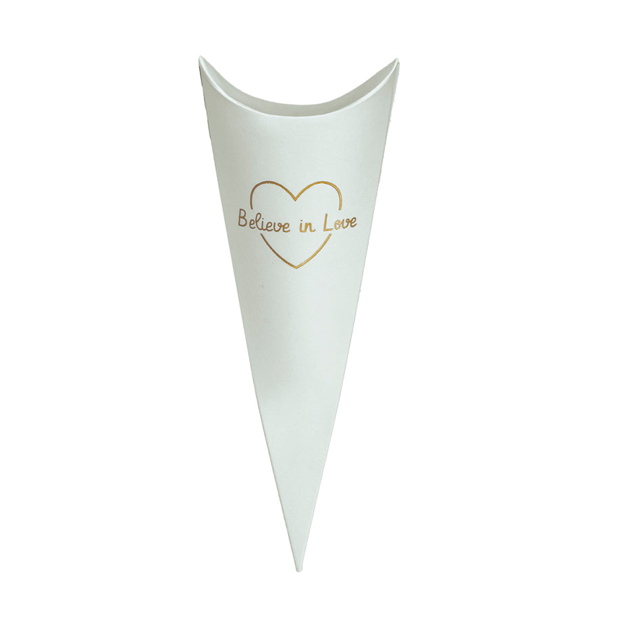Conos Ovalados - Blanco - "Believe in Love"