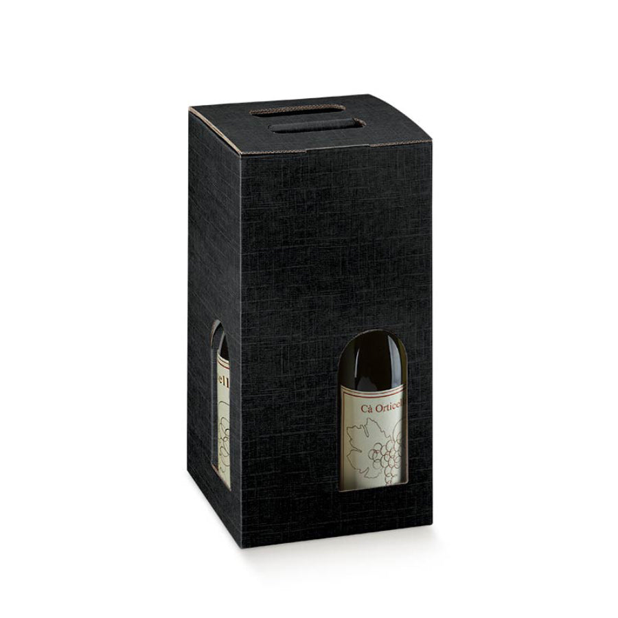 Caixa Cubotto para Garrafas - Preto - "Seta"