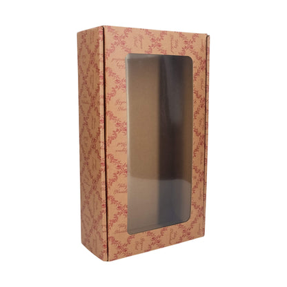 Cantinetta Bottle Boxes - Kraft and Red - "Royal Garden"