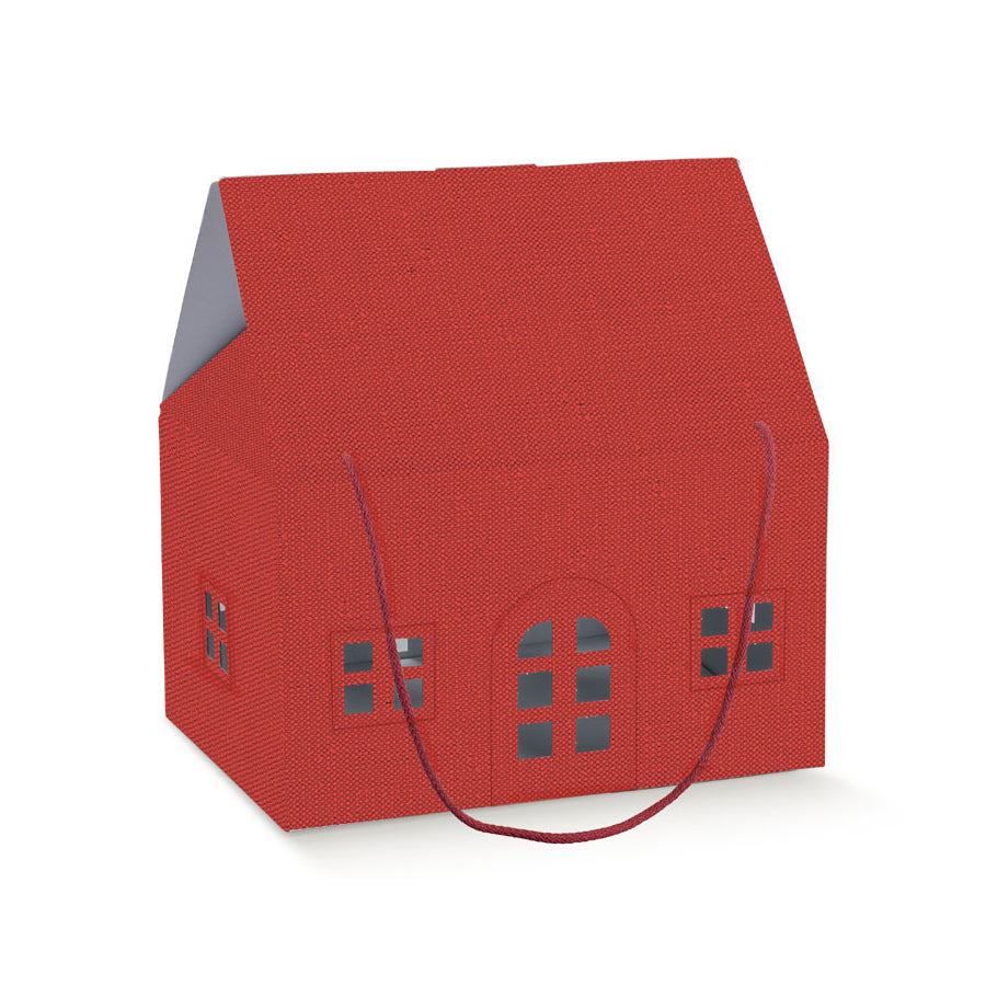 Caixa Casa com Cordão - Vermelho - "Lino"