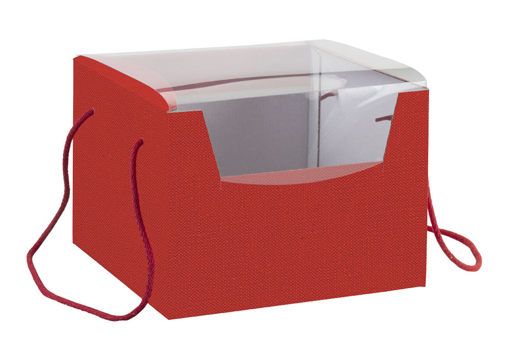 Caixa Segreto com Cordão e Tampa PVC - Vermelho - "Lino"