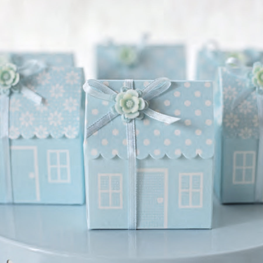 Caixas em Cartolina - Azul Claro - "Atelier Casinha"