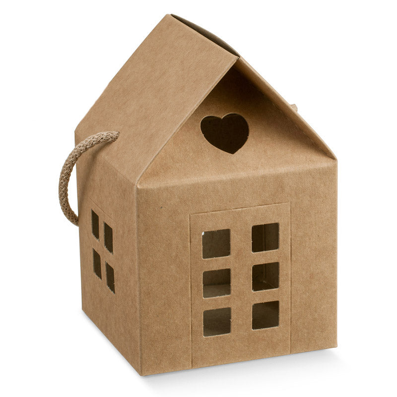 Caixa Casa com Cordão - Kraft - "Avana"