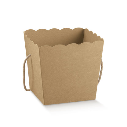 Caixa Vaso com Cordão - Kraft - "Avana"