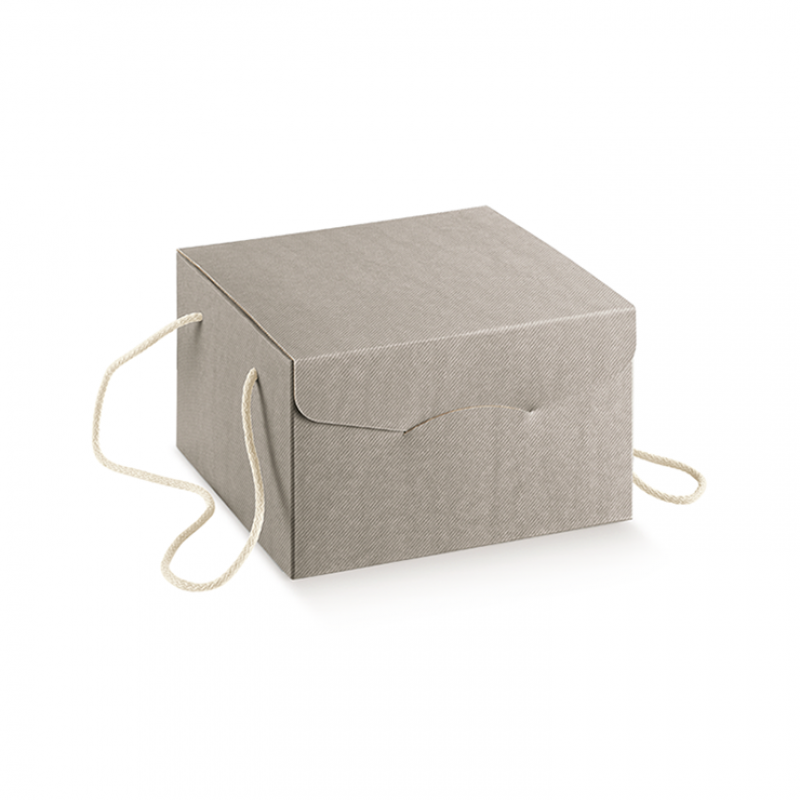 Cajas Segreto con Cordón - Gris - "Linea Tortora"