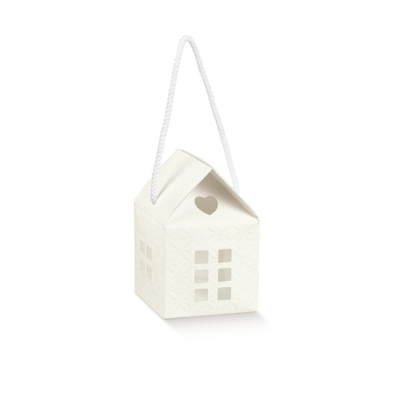 Caixas Casa com Cordão - Branco - "Matelasse"