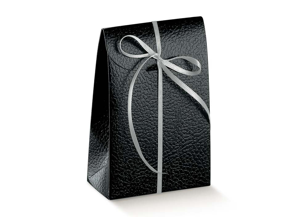 Boxes with Flap - Black - "Leather Look"
