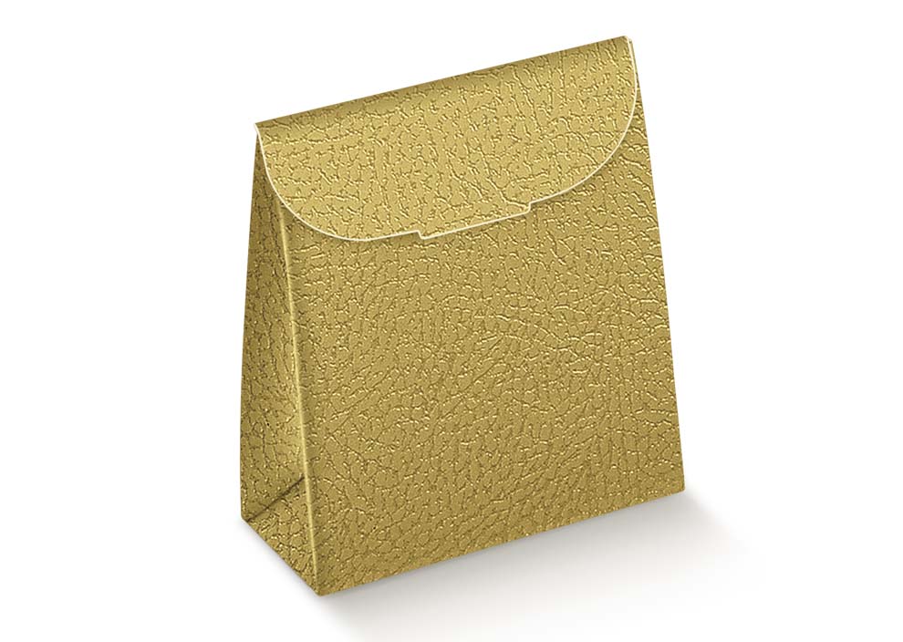Boxes with Flap - Gold - "Leather"