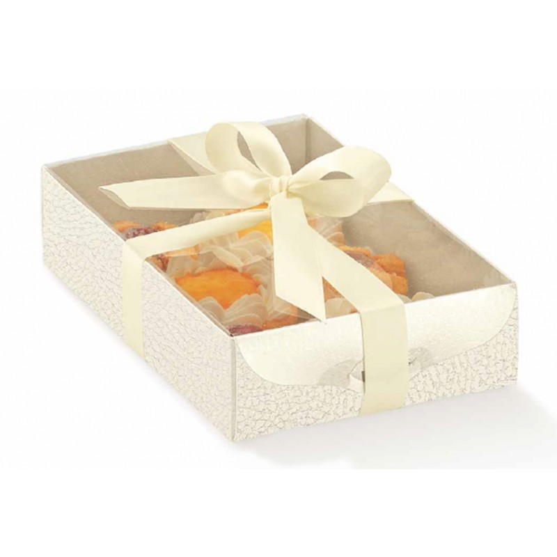 Cajas con tapa de PVC - Blanco - "Piel"
