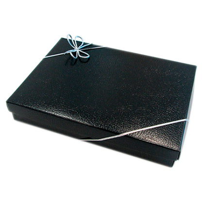 Cajas con Tapa y Fondo - Negro - "Piel"