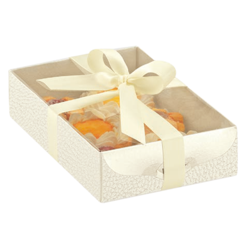 Cajas con tapa de PVC - Blanco - "Piel"