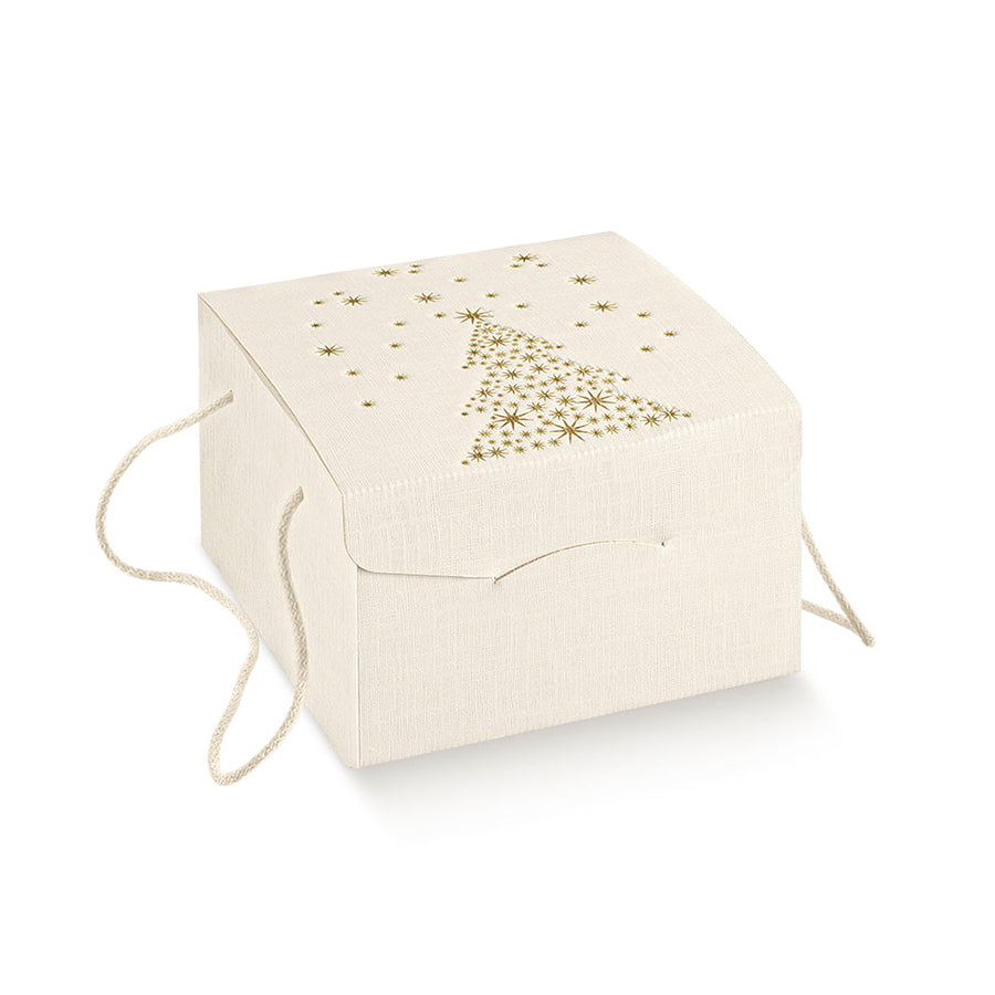 Secret Boxes with Cord - White and Gold - "Arrow"