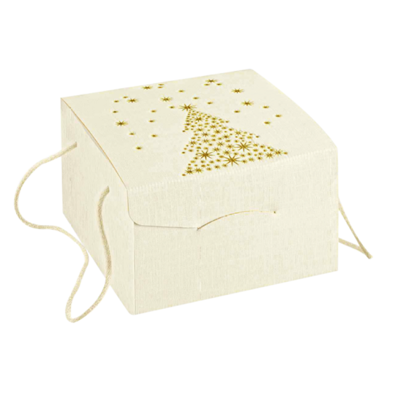 Caixas Segreto com Cordão - Branco e Ouro - "Seta"