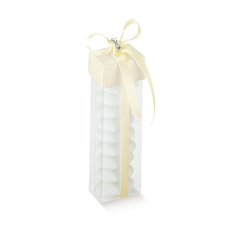 Cajas de PVC con Tapa - Transparente y Blanco - "Piel"