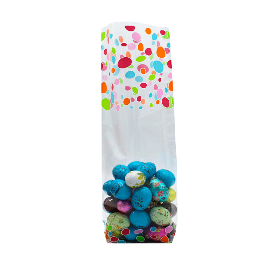 Bolsas de Polipropileno (PP) con Base de Cartón Hexagonal - Multicolor - "Huevos"