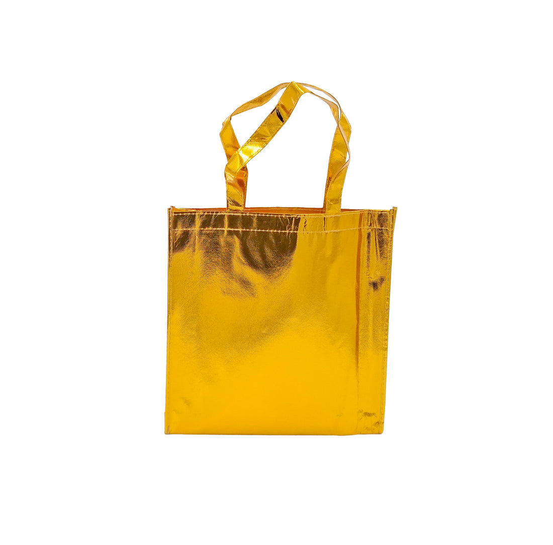 Non-woven bags 90 g with handle - Glossy Laminated - Gold