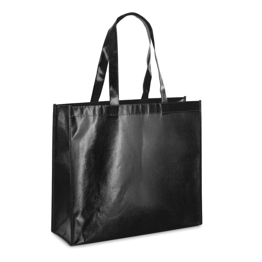 100gsm Non-Woven Bags with Handles - Gloss Laminated - Black