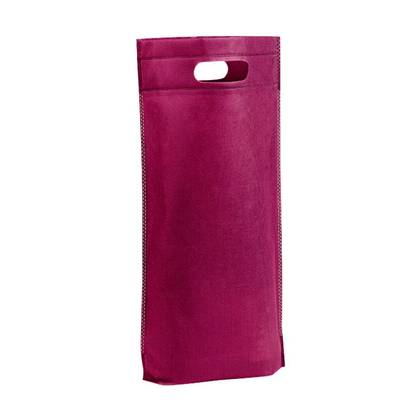 Non-woven Wine Bottle Bags with Die-Cut Handles - Bordeaux