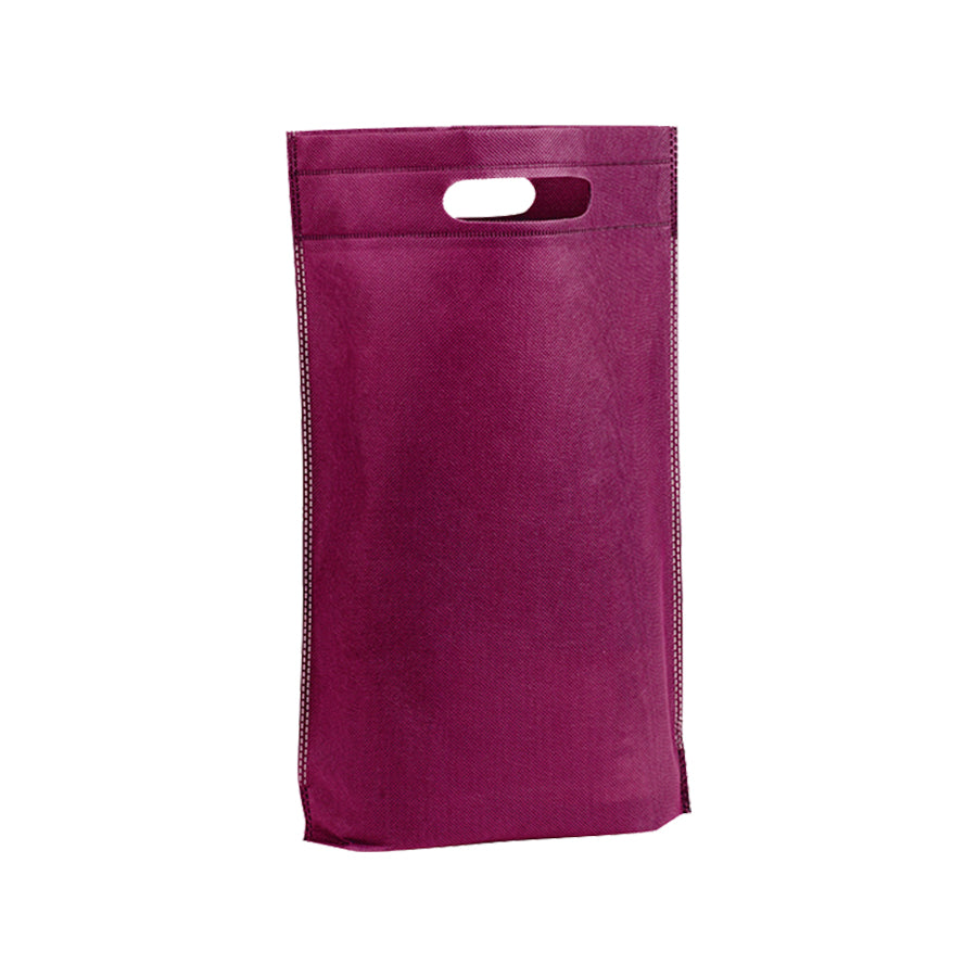 Non-woven Wine Bottle Bags with Die-Cut Handles - Bordeaux