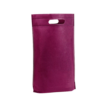 Non-woven Wine Bottle Bags with Die-Cut Handles - Bordeaux