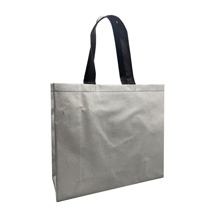 Sacos em TNT Laminado - Prata - "Glitter"