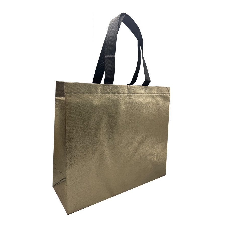 Sacos em TNT Laminado - Ouro - "Glitter"