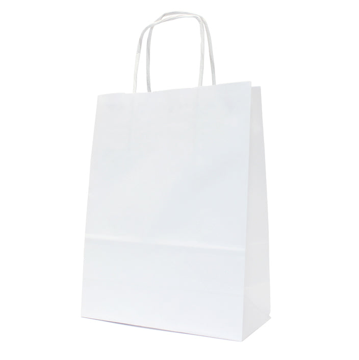 Twisted Handle White Kraft Bags 90g - White